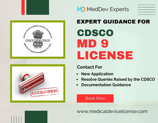 CDSCO MD 9 License Service by MedDev Experts